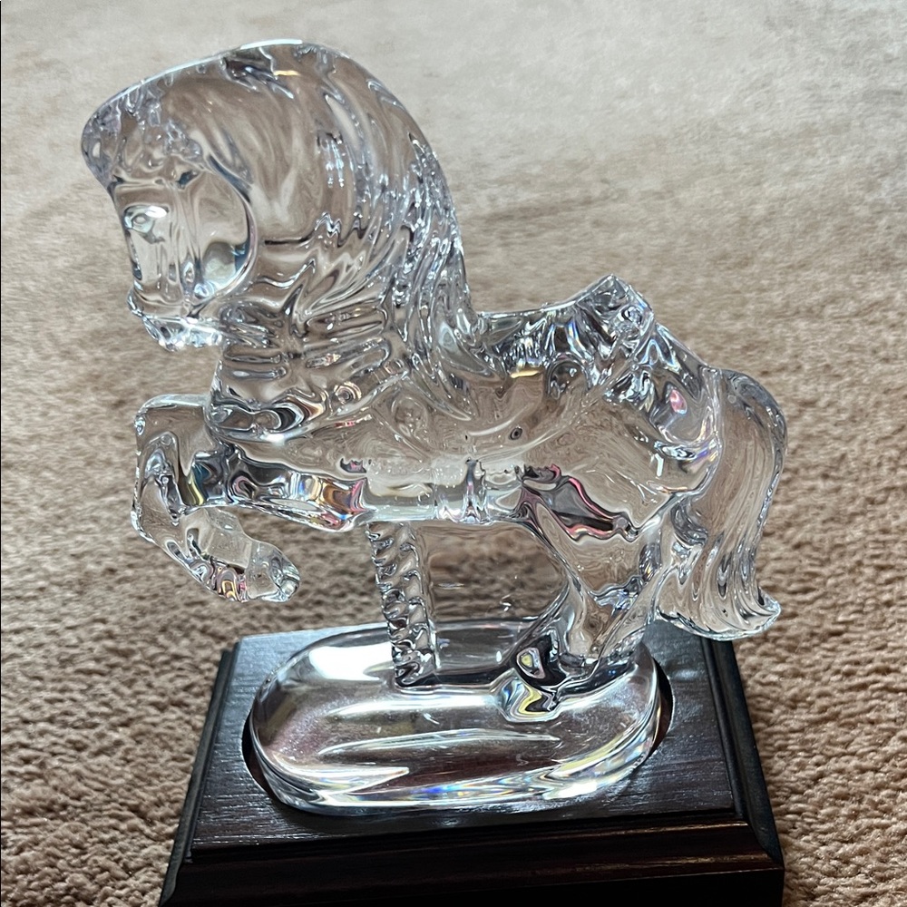 Waterford Crystal Horse on Dark Base